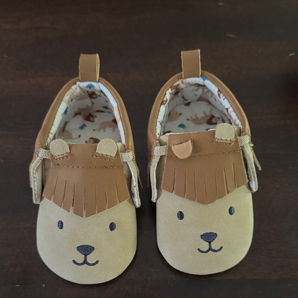 Carter's Tan Lion Baby Shoes